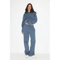Gina Tricot  - Iconic sweatpants - Mjukisbyxor - Blå - M - Dam