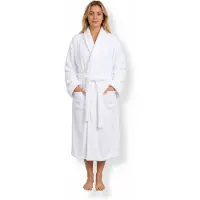 Nordstrand Morgonrock str. S/M - Mjuk fleece - Vit