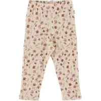 Joha Leggings - Ull - Rosa m. Blommor - - 70 - Leggings