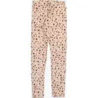 Joha Leggings - Ull - Rosa m. Blommor - - 130 - Leggings