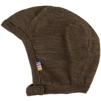 Joha Hjälmmössa - Ull/Silke - Mörkbrun - - 48 cm - Babyhjälm