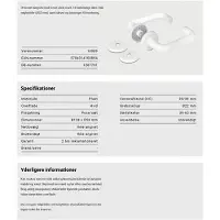 SOLAR PLUS U-format dörrhandtag i vit med 6 mm click-ros. För innerdörrar. Inkl. nyckelskyltar (Ø52 mm), skruvar och hylsor för montering