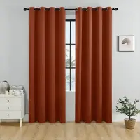 Easy Beauty Home123 1 ST Mörkläggningsgardiner Värmeisolerade Ljusfiltrerande Draperier med Öljetter Topp Vardagsrum Sovrum Gardiner Paneler Draperier 132cm*137cm（52in*54in）