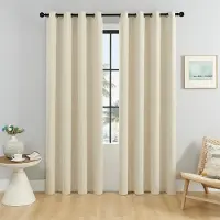 Easy Beauty Home123 1 ST Mörkläggningsgardiner Värmeisolerade Ljusfiltrerande Draperier med Öljetter Topp Vardagsrum Sovrum Gardiner Paneler Draperier 132cm*92cm（52in*36in）