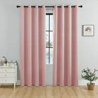 Easy Beauty Home123 1 ST Mörkläggningsgardiner Värmeisolerade Ljusfiltrerande Draperier med Öljetter Topp Vardagsrum Sovrum Gardiner Paneler Draperier 132cm*137cm（52in*54in）