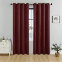 Easy Beauty Home123 1 ST Mörkläggningsgardiner Värmeisolerade Ljusfiltrerande Draperier med Öljetter Topp Vardagsrum Sovrum Gardiner Paneler Draperier 132cm*92cm（52in*36in）