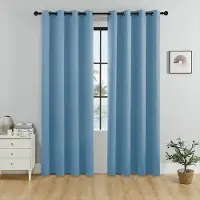 Easy Beauty Home123 1 ST Mörkläggningsgardiner Värmeisolerade Ljusfiltrerande Draperier med Öljetter Topp Vardagsrum Sovrum Gardiner Paneler Draperier 132cm*92cm（52in*36in）