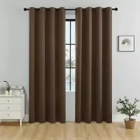 Easy Beauty Home123 1 ST Mörkläggningsgardiner Värmeisolerade Ljusfiltrerande Draperier med Öljetter Topp Vardagsrum Sovrum Gardiner Paneler Draperier 132cm*114cm (52in*45in)