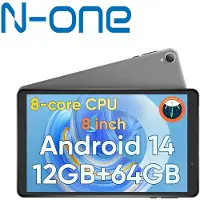 N-one 8 tum 12 GB RAM Android 14 Surfplatta med åttakärnig processor, Nyaste surfplattan stöder 5G WiFi tablet