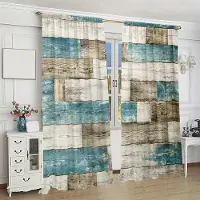 Yiran Furniture 2 st Vintage Bruna Ränder Tryckt Fönstergardin För Sovrum, Kontor, Kök, Vardagsrum, Arbetsrum Stångficka Fönsterbehandling W100X240H(cm)x2Pcs&Grommet Top