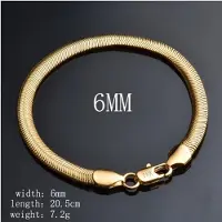 Household supplies MH Fin 18K guld 6MM mjuk ordbensked Koppararmband för kvinnor män Modefestgåvor elegant Smycken Y22452YY-20cm