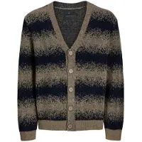 Jack & Jones Jack And Jones Randig, chunkystickad, avslappnad kofta för herrar (Greige)