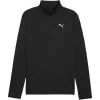 Puma Långärmad herrtröja med dragkedja i midjan (Svart)