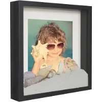 Super Merchant 3D-fotoram Box Djup Rymlig 23X23 ( 25X25 ) Kvadratisk Svart Cm