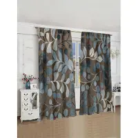 Yiran Furniture 2 st/Set Landsbygd Solros,Krysantemum,Röd&Gul Ros,Murgröna Tryckta Moderna Blomsterridåer För Vardagsrum,Sovrum,Hem W50 X H130(CM)X2&Grommet Top