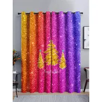 Yiran Furniture Gott Nytt År Jultomten God Jul Ren Skuggning Mörkläggningsgardin för Vardagsrum Sovrum Kök Hem Krok Dekor 100W130H(CM)40x51in&Grommet Top