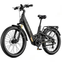 ENGWE Elcykel E26 3.0 Pro 26 Feta Däck 250W Motor Helt Fjädrad Vuxen Elcykel 48V 15Ah Hydrauliska Bromsar 7-växlad Max Räckvidd 135Km grå