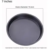 Household supplies MH Kök Pizzaform Panna Kolstål Bakform Rund Pizzabricka Rund Bakplåt Värmebeständig för Hem Pajformar Svart