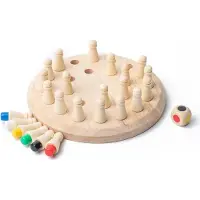 Household supplies MH Minnessticka i trä Schack Färgspelbräde Pussel Montessori Pedagogisk leksak Kognitiv förmåga Inlärningsleksaker för barn