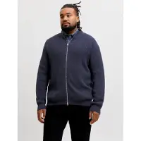 Jack&Jones PLUS Perfect Plus Size Tröja Med Hel Dragkedja