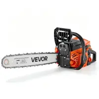 Vevor Bensindriven motorsåg 508 mm 62CC 2,7 kW 2-taktsmotor bensindriven motorsåg, för träkapning, trädbeskärning och markröjning, gasreglagesynkroniserad choke, motorsåg med halkfritt handtag och dub