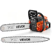 Vevor Bensindriven motorsåg 508 och 558,8 mm 62CC 2,7 kW 2-taktssåg, för träkapning, trädbeskärning och markröjning, gasreglagesynkroniserad choke, motorsåg med halkfritt handtag och dubbla tankar