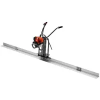 Vevor Betongavjämningsmaskin Bensindriven nivelleringsmaskin 3658 mm aluminiumskiva, 1,16 hk motor, 4-takts vibrerande avjämningsmaskin, handtagshöjdjusterbart, stödben för uteplats, uppfart, golvbeha
