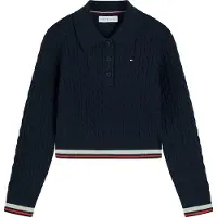 Tommy Hilfiger Slim Cable Knit Polo Jumper
