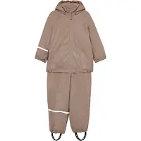CeLaVi Regnkläder M/u Hängslen - Fleece - PU - Svampar m. Guldpr - - 100 - Regnkläder