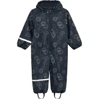 CeLaVi Regnoverall m. Fleece - PU - Marinblå m. Tryck - - 110 - Regnoverall
