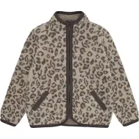 Huttelihut Cardigan - Ullfleece - Camel Melerad - - 6 år (116) - Cardigan