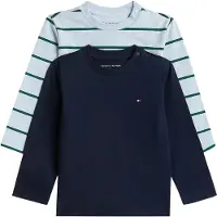 Tommy Hilfiger 2 Pack Stripe Long Sleeve T-Shirts