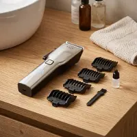 Adler hårklippare med 8 distanskammar / sladdlös hårtrimmer med USB-C / hårklippningsmaskin med LED-display
