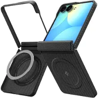 Spigen AirSkin Aramid MagFit Skal med MagSafe för Samsung Galaxy Z Flip8 - Svart