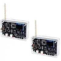 Melitt 2-Set Walkie-Talkie FM-Radio DIY Elektroniskt Kit 409,85 MHz Justerbar Frekvens 87-108 MHz OLED-Display DIY Lödkit