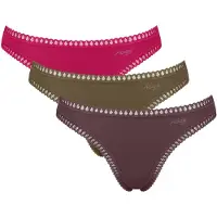 Sloggi String brun / grön / rosa