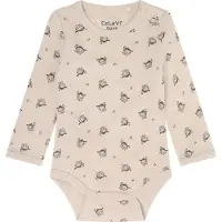 CeLaVi Body l/ä - Ull/Viskos - AOP - Mocha Maräng - - 70 - Body L/Ä