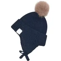 Color Kids Mössa - Ull/Akryl - Total Eclipse m. Pom-Pom - - 50 cm - Mössa
