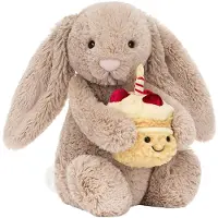 Jellycat Gosedjur - 31x12 cm - Bashful Beige Bunny Födelsedag - - One Size - Gosedjur