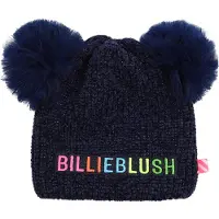 Billieblush Mössa - Stickad - Marinblå m. Tofs - - 52-54 cm - Mössa