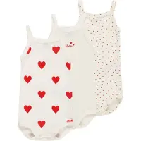Petit Bateau Sparkdräkt/body eldröd / vit