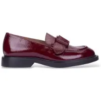 Wonders för kvinnor. A-5303 Lackloafers i vinrött läder (36), Karta, Ingen, Granat, Klassisk, Lackat läder