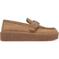 Weekend Max Mara för kvinnor. 2625526114600 Loafers i läder Wkanavetta brun (39), Hud, Karta, 1 till 3 cm, Ingen, Casual