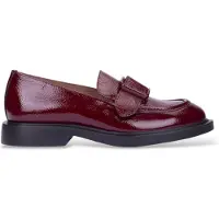 Wonders för kvinnor. A-5303 Lackloafers i vinrött läder (41), Karta, Ingen, Granat, Klassisk, Lackat läder