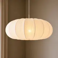 LINDBY Hänglampa Marielle , dimbar, Vitt / opal, Vardagsrum / matsal, Textil / tyger / siden, Skandinavisk, Pendellampa