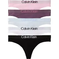 Calvin Klein 5 Pack Thongs Extra Soft Cotton Stretch