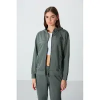Tommy Life Damsyddad zip-tröja med huva och byxor set