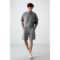 Tommy Life Överdimensionerad kortärmad T-shirt och shorts-set