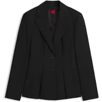 HUGO Regular-fit blazer with pleated peplum hem