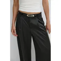 Gina Tricot  - Slim buckle waist belt - bälten - Svart - M/L - Dam